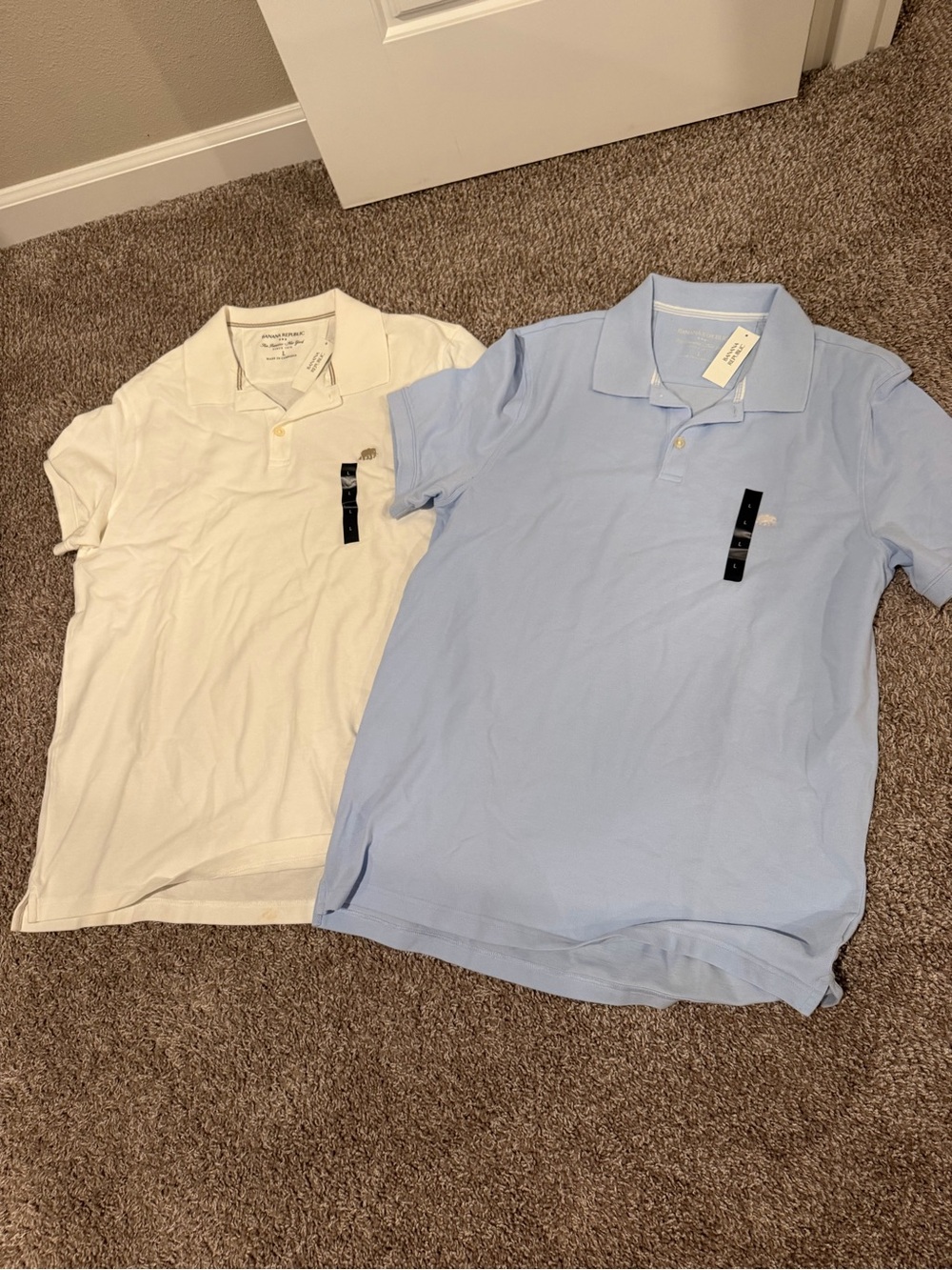 Banana Republic Light Blue and White Polo Shirt Set BRAND NEW WITH TAGS!